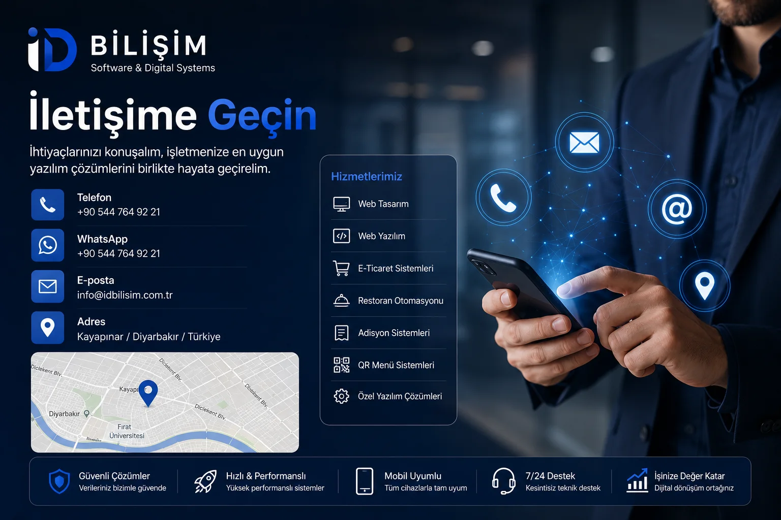 İD Bilişim iletişim ve teklif talep sayfası