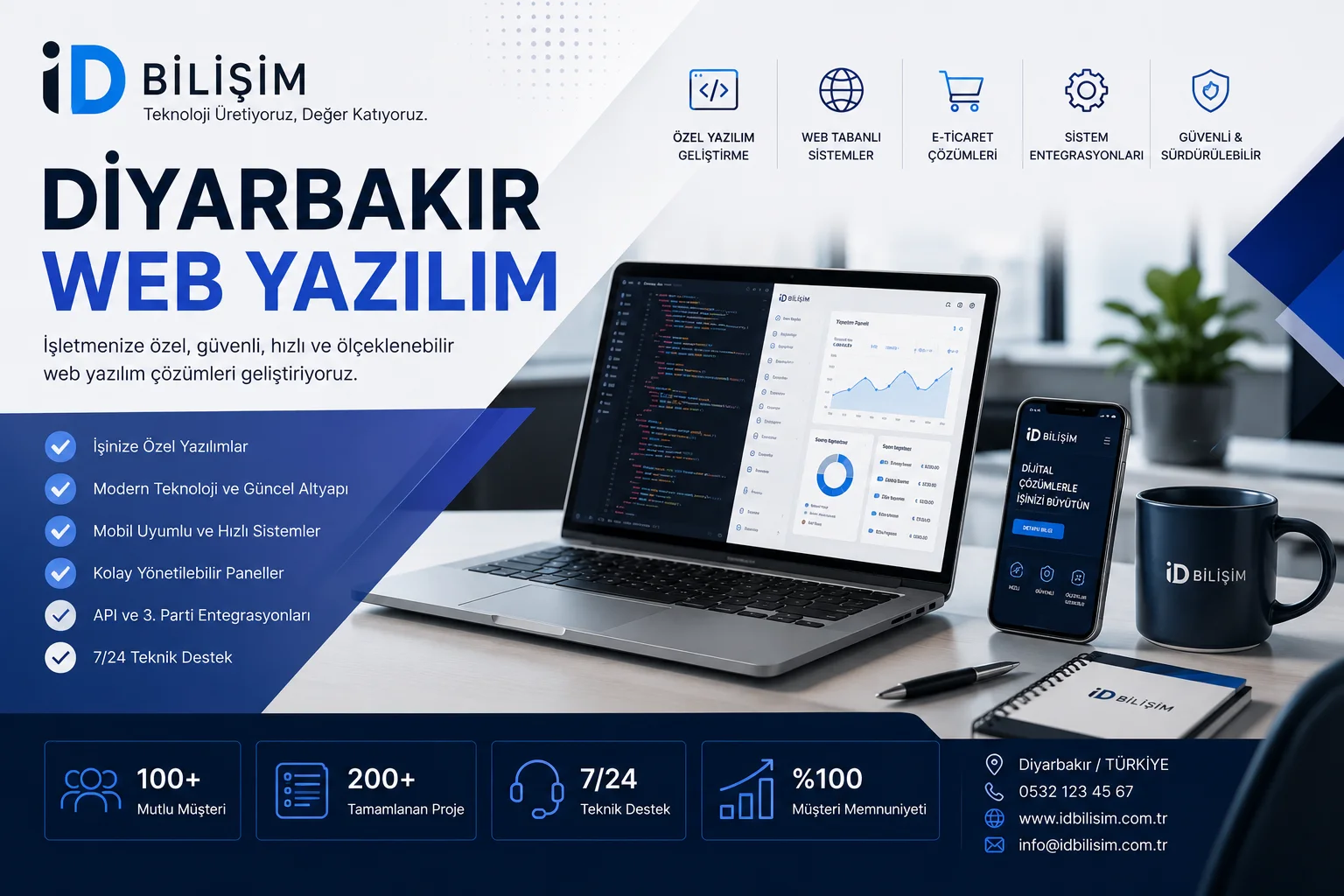 Diyarbakır web yazılım hizmetleri sunan İD Bilişim