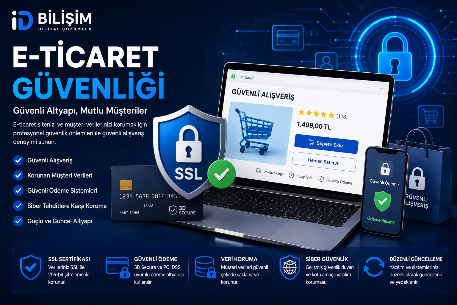 E-ticaret güvenliği ve güvenli online alışveriş altyapısı