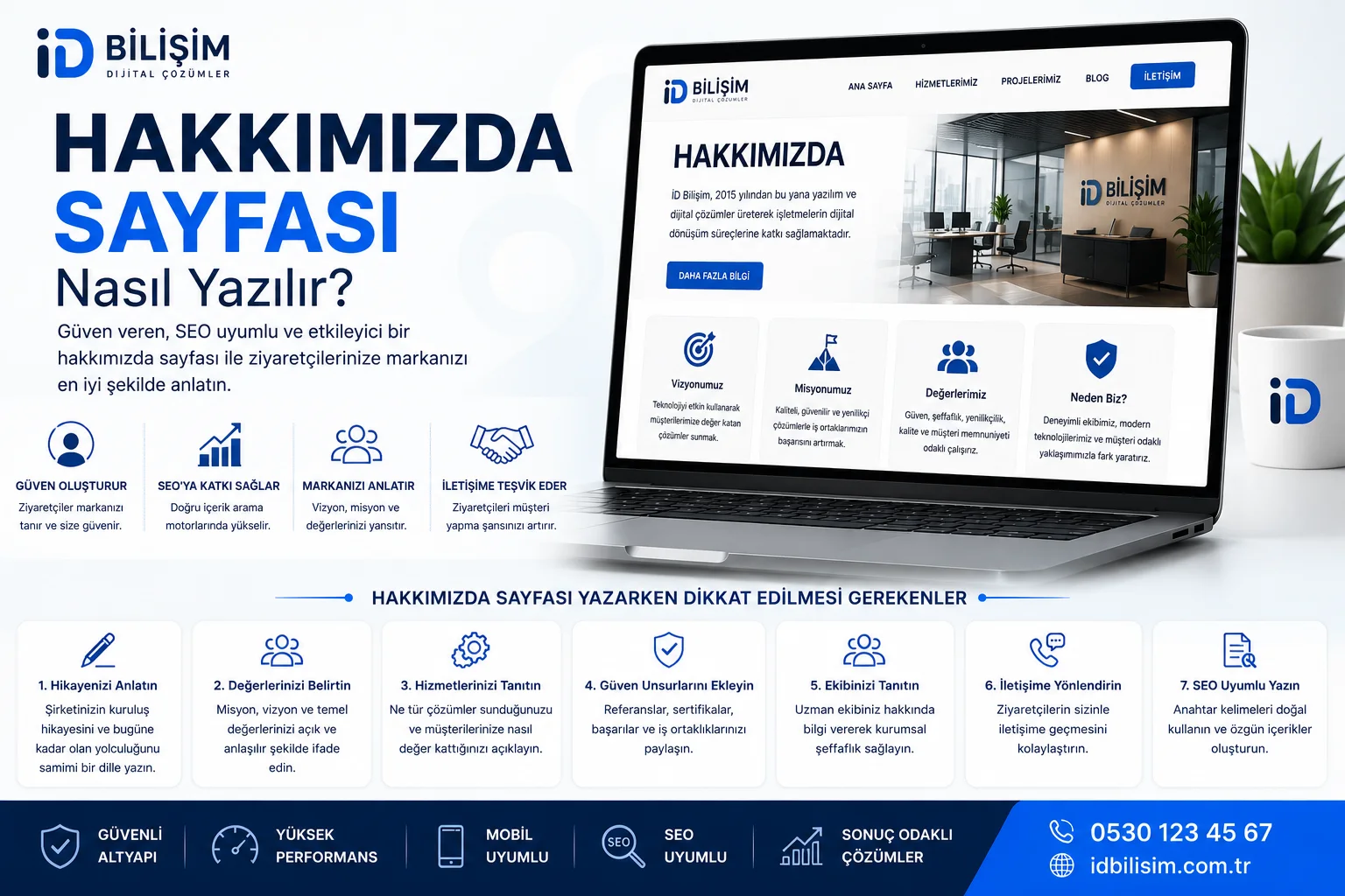 Profesyonel hakkımızda sayfası ve kurumsal web sitesi