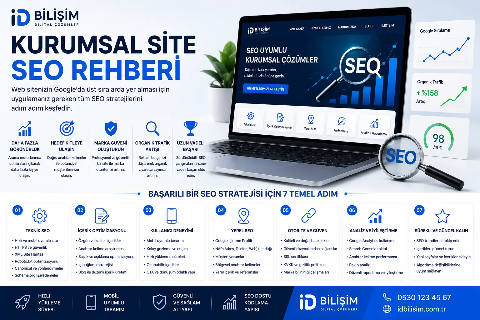Kurumsal web sitesi SEO rehberi ve Google optimizasyonu