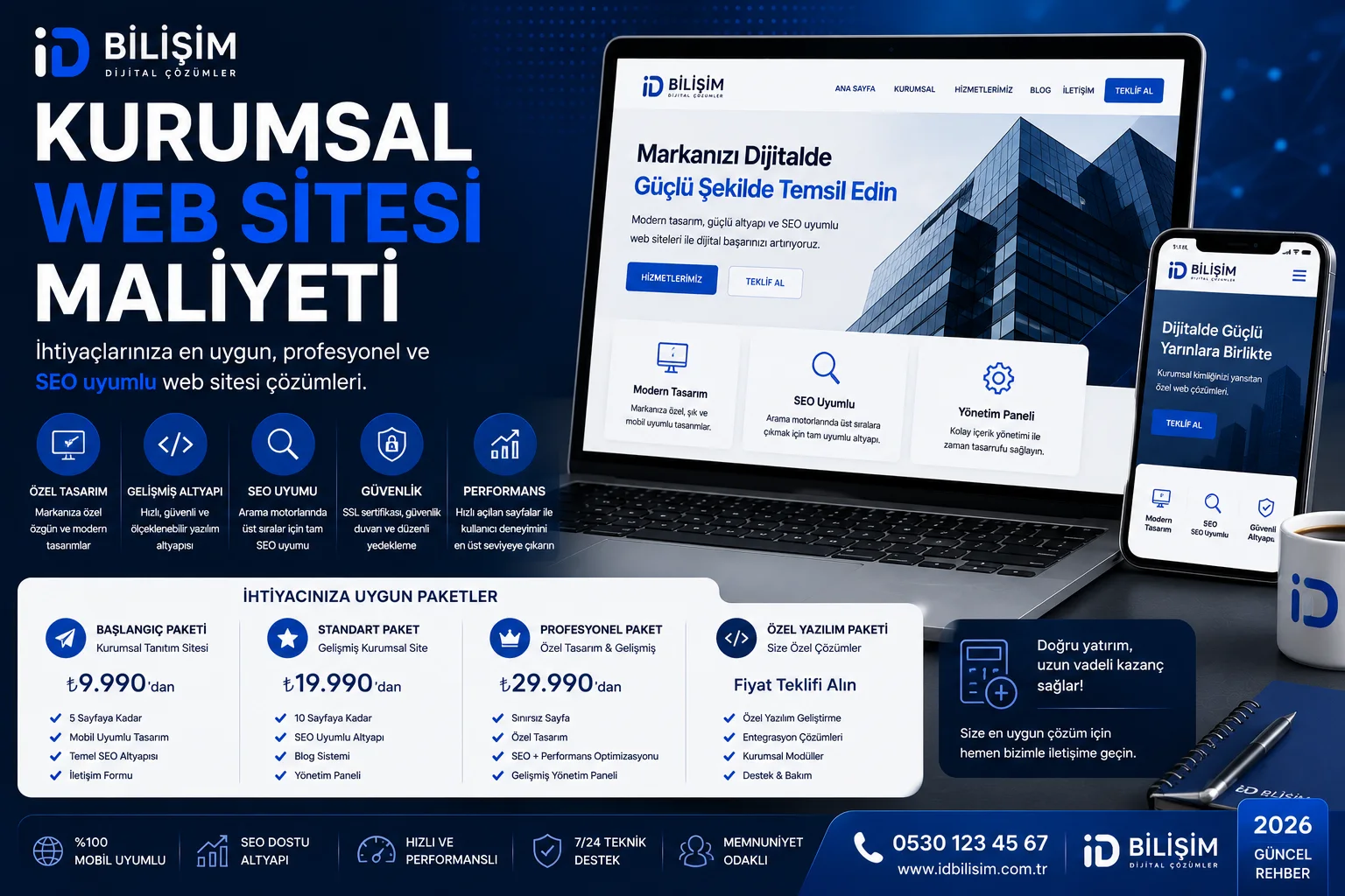 Kurumsal web sitesi maliyeti ve profesyonel web tasarım çözümleri