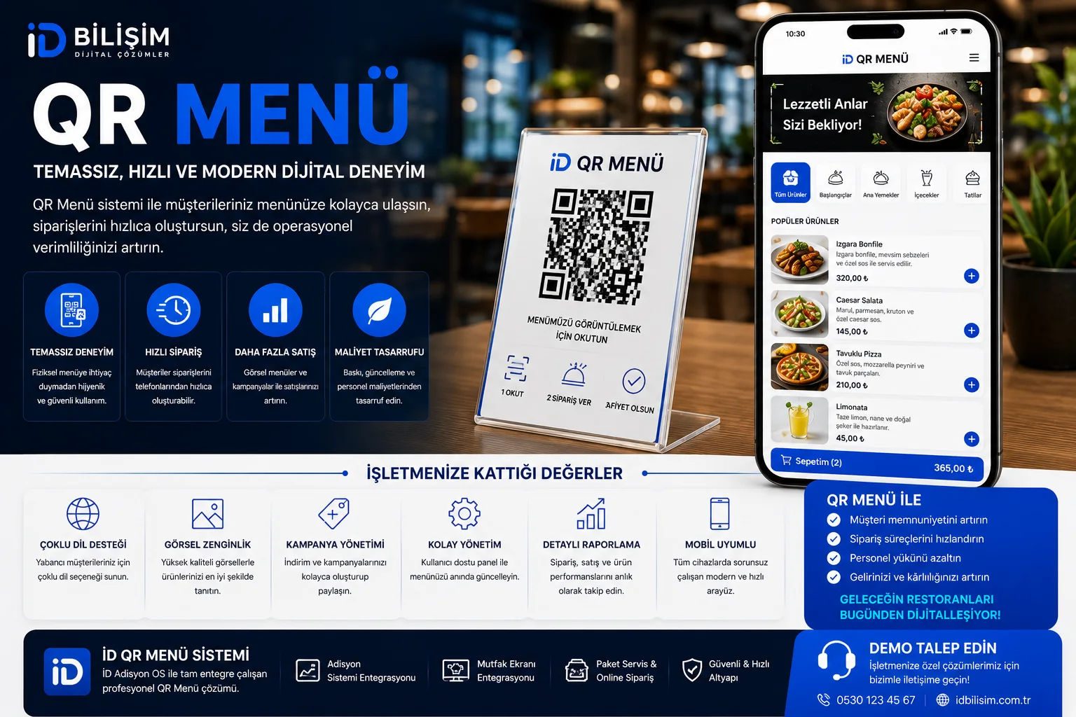 QR Menü sistemi ile dijital restoran yönetimi