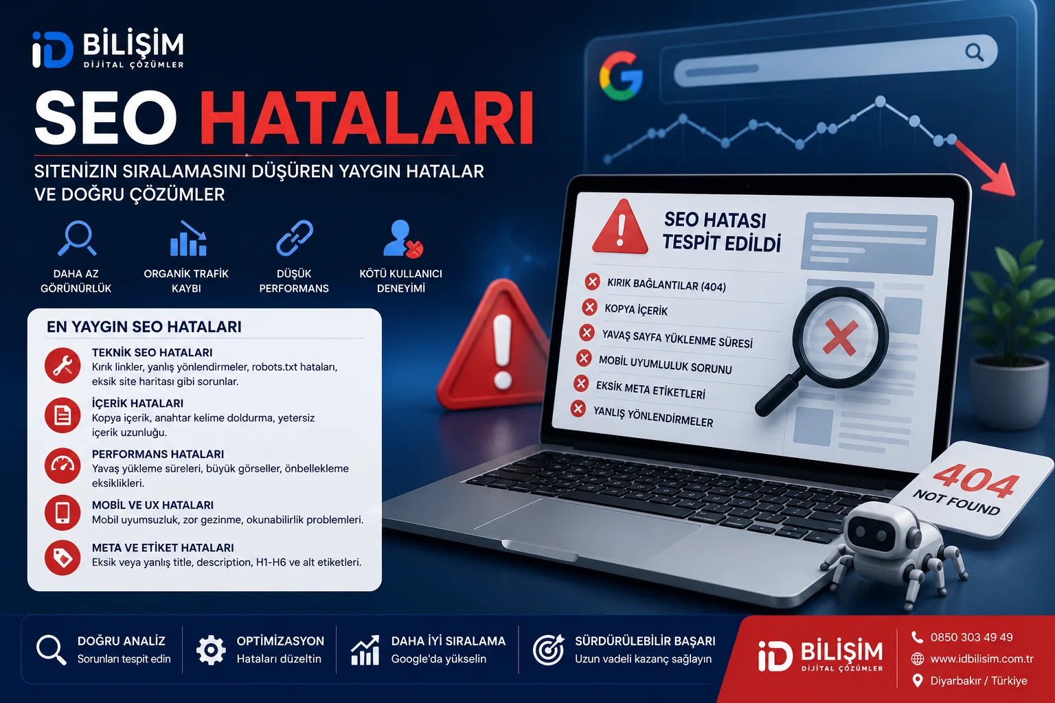 SEO hataları ve teknik SEO optimizasyonu