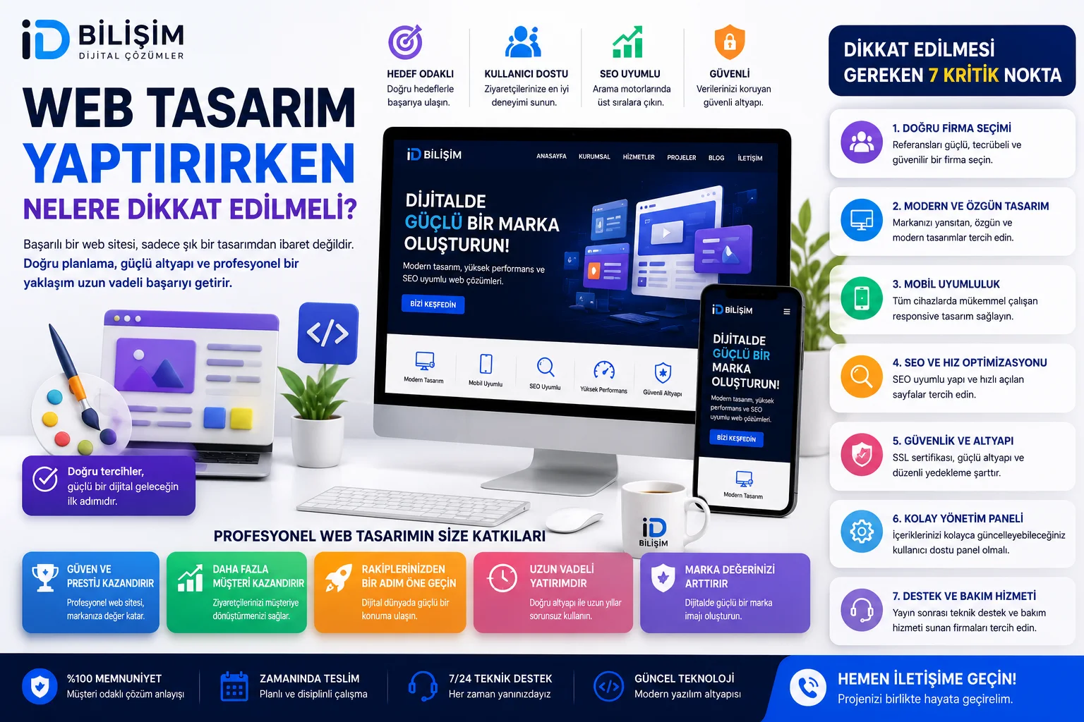 Profesyonel web tasarım yaptırırken dikkat edilmesi gereken kriterler