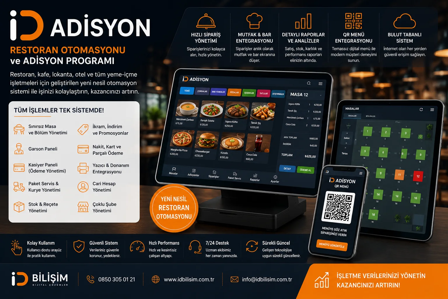 İD Adisyon | Yeni Nesil Restoran Otomasyonu ve Adisyon Programı